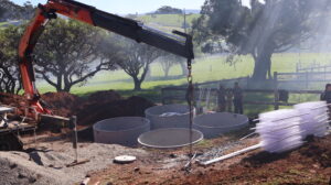 Commercial wastewater system installation at Greyleigh Cottage